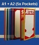 A1+A2- Wall Flip Displays (5x Pockets)
