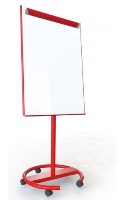 Mobile Whiteboard Easel- RED
